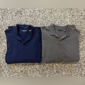 2 Vintage Eddie Bauer Ling Sleeve Polo XXL
